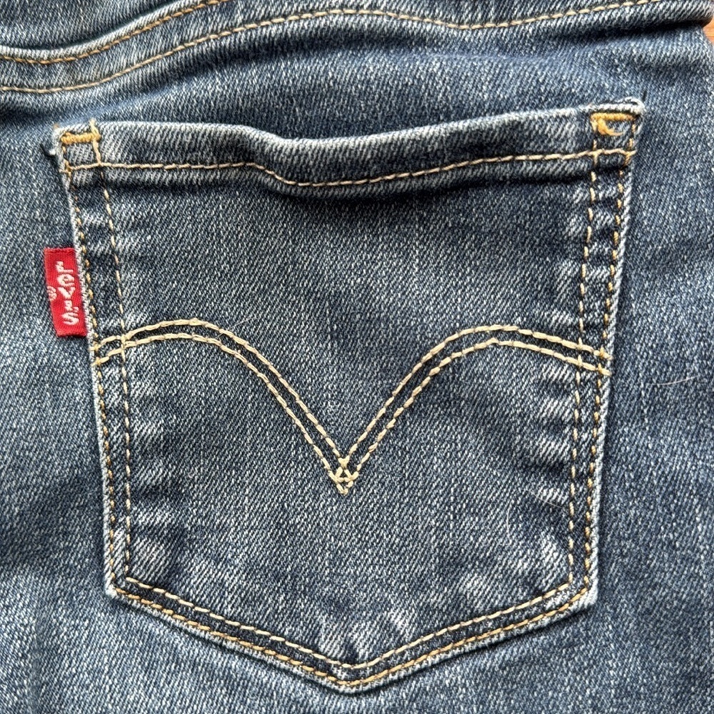 Levi’s 710 Super Skinny Girls Jeans Size 10 Regular Adjustable Waist Denim - Picture 6 of 8
